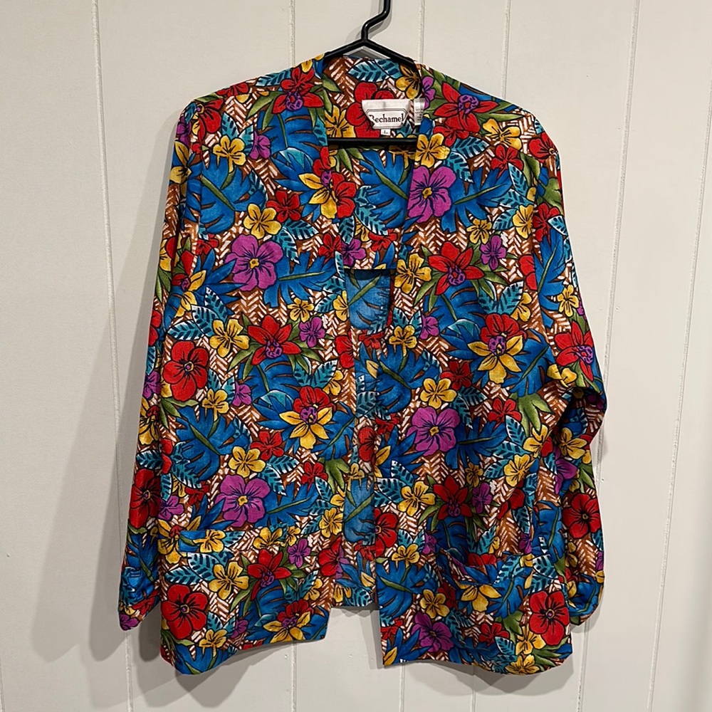 Vintage 90’s Floral Open Blazer / Jacket